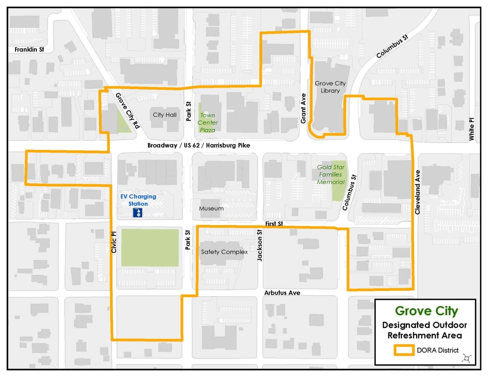 Grove City DORA Boundary Map
